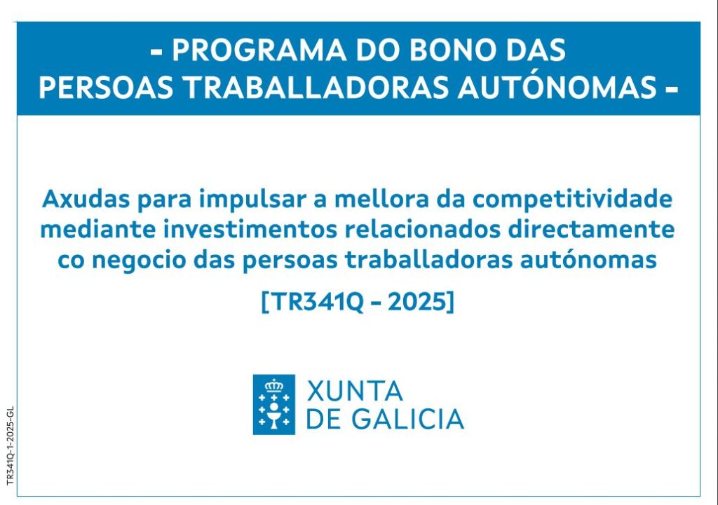 Programa do bono das persoas traballadoras autónomas 2025 Xunta de Galicia